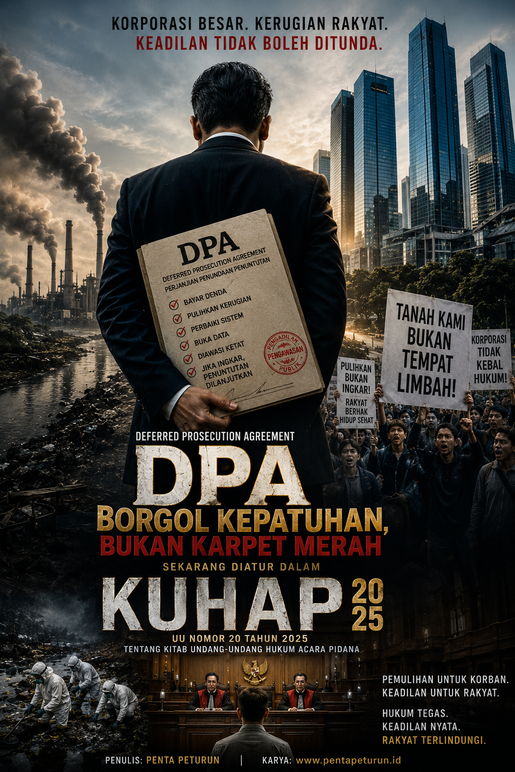 DPA dalam KUHAP 2025: Perusahaan Nakal Tidak Langsung Diborgol, Tapi Dipaksa Bertobat